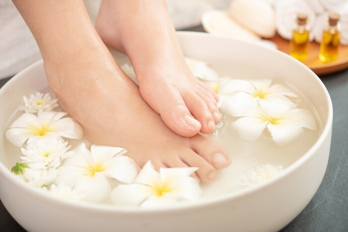 Spa treatment and product for female feet and hand spa.