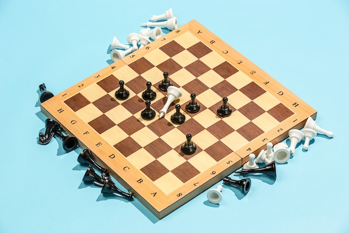 The chess board and game concept of business ideas and competition.